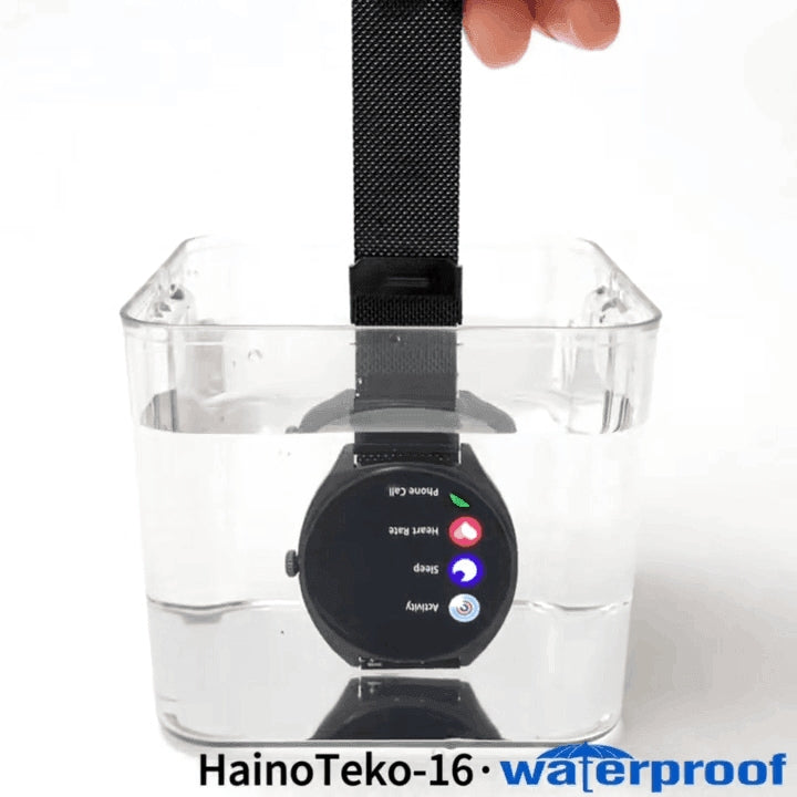 HainoTeko-16 Waterproof – Smart Watch AMOLED Ultra Fine avec Appels Bluetooth