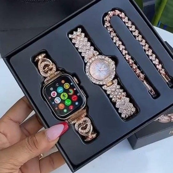HainoTeko G15 Mini – Pack Smart Watch Series 10 avec Montre Classique & 3 Bracelets