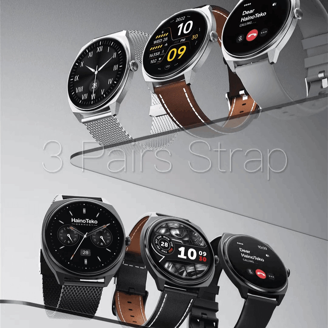HainoTeko-16 Waterproof – Smart Watch AMOLED Ultra Fine avec Appels Bluetooth