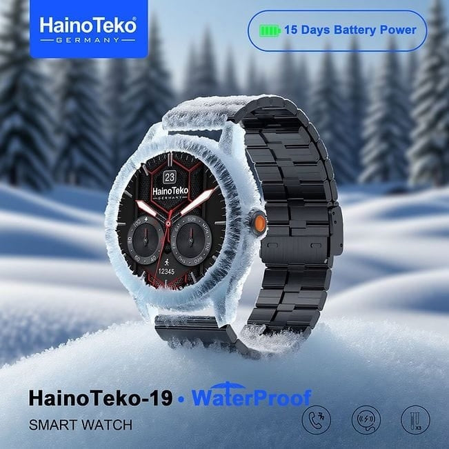 HainoTeko-19 Waterproof – Smart Watch AMOLED avec 15 Jours d’Autonomie