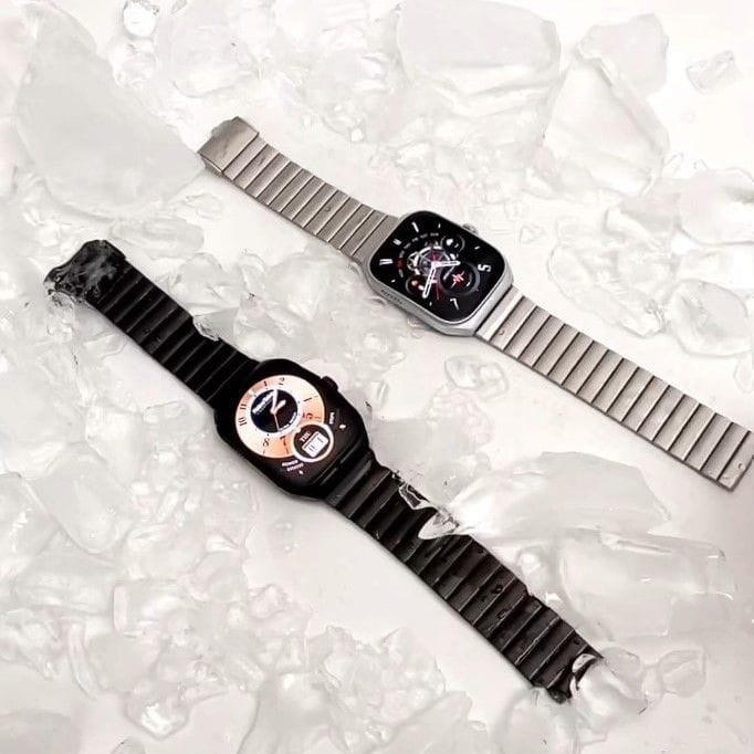 HainoTeko-7 – Smart Watch Étanche avec Écran AMOLED & Verre Courbé