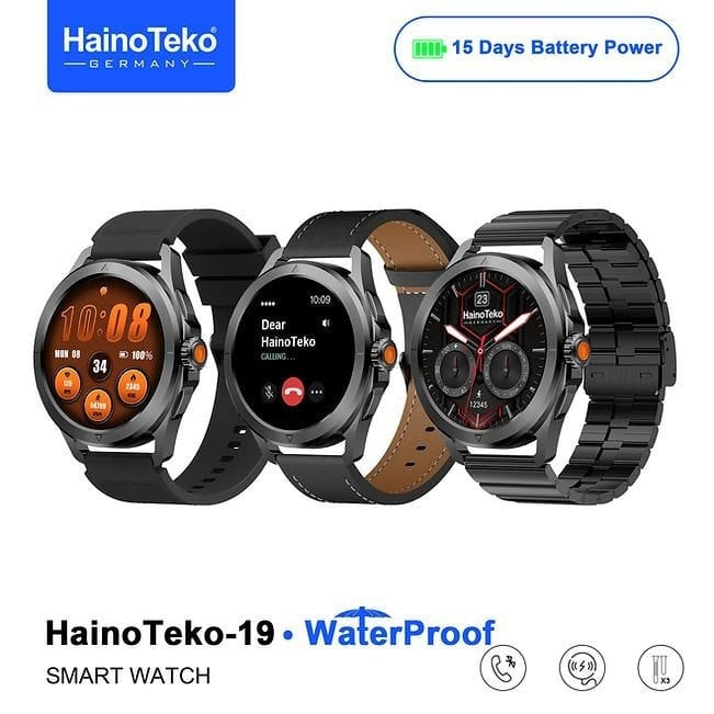HainoTeko-19 Waterproof – Smart Watch AMOLED avec 15 Jours d’Autonomie