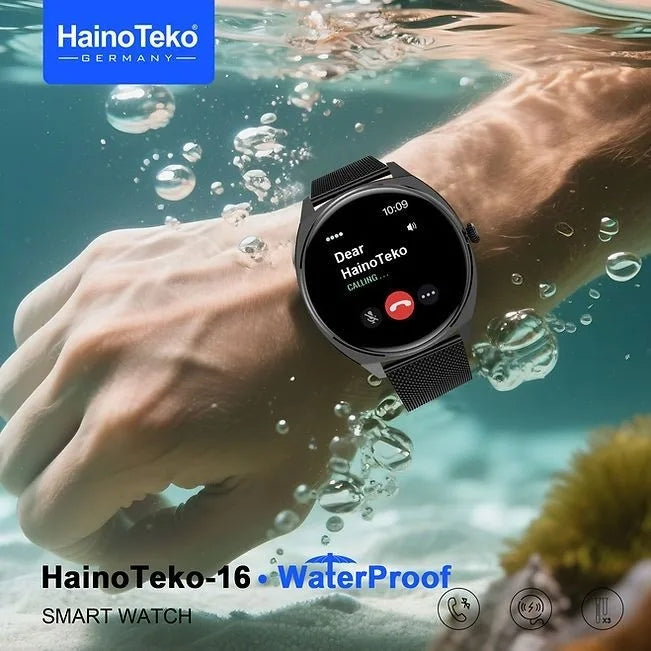 HainoTeko-16 Waterproof – Smart Watch AMOLED Ultra Fine avec Appels Bluetooth
