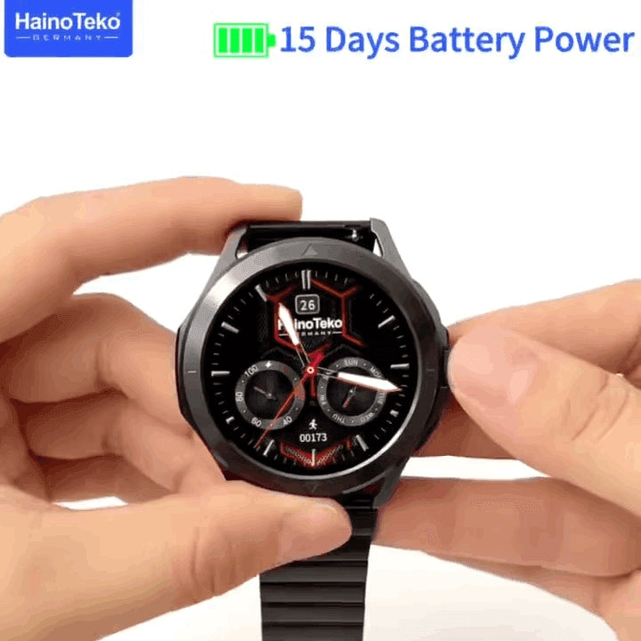 HainoTeko-19 Waterproof – Smart Watch AMOLED avec 15 Jours d’Autonomie