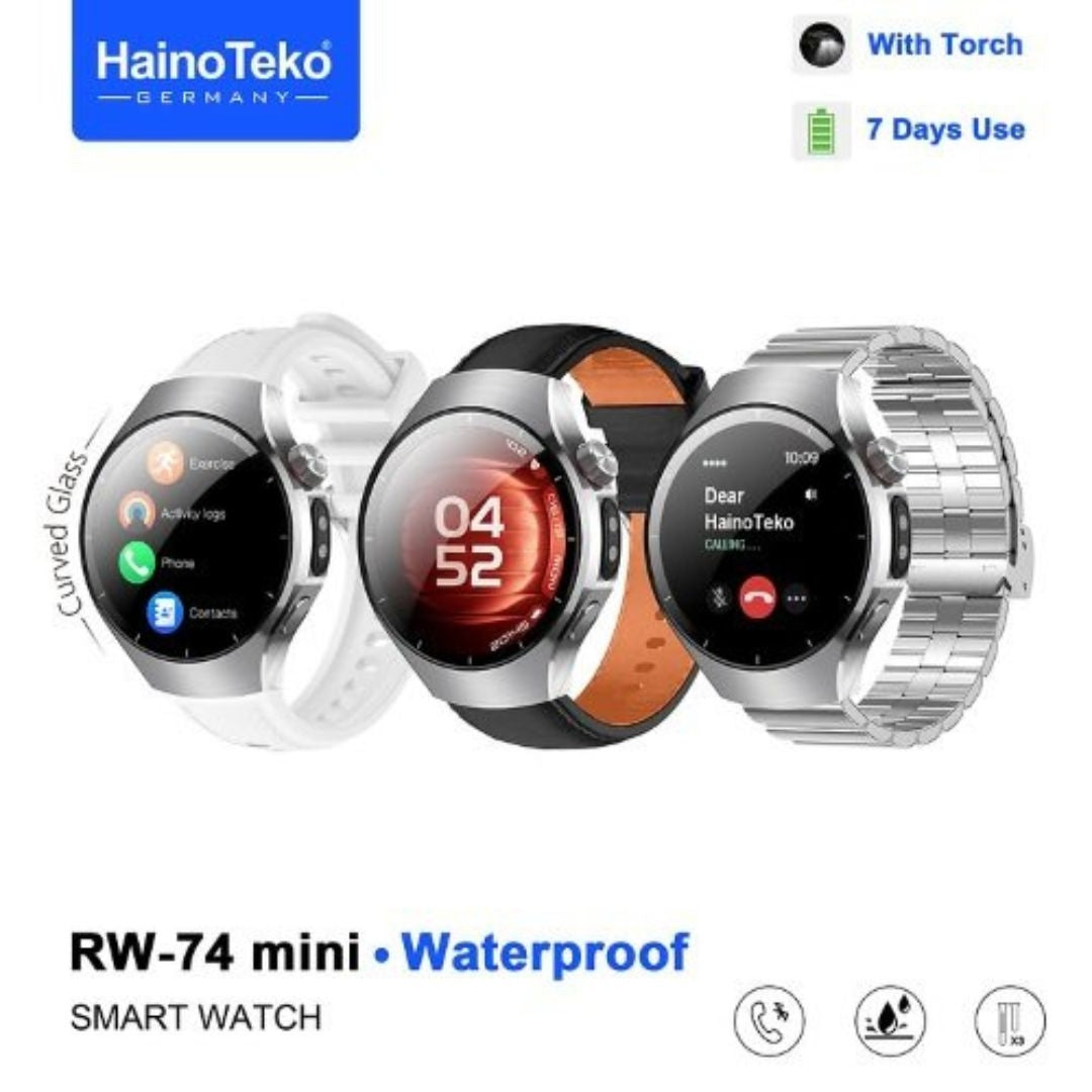 HainoTeko RW-74 Mini (Watch 5 Pro Mini) – Smart Watch Femme AMOLED Incurvé Étanche avec Appels Bluetooth