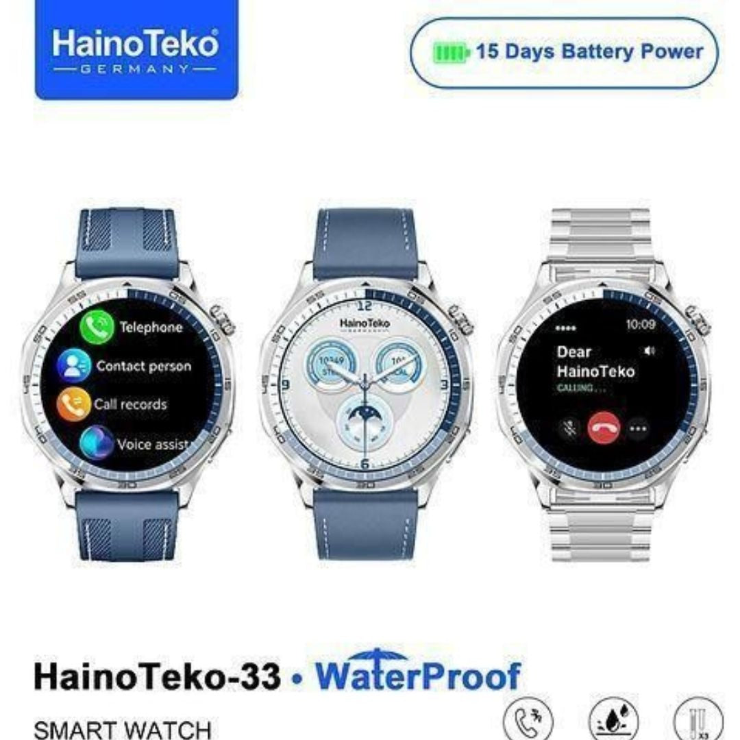 HainoTeko-33 – Smartwatch AMOLED  avec Appels Bluetooth et  15 Jours d’Autonomie