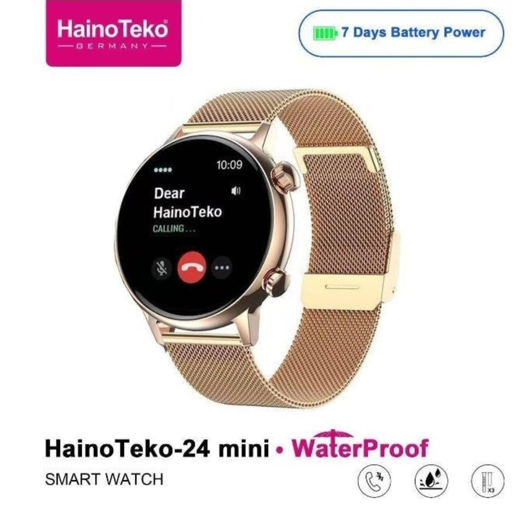 HainoTeko-24 Mini AMOLED Smartwatch Femme – Waterproof, 20+ Modes Sportifs & 3 Bracelets Inclus