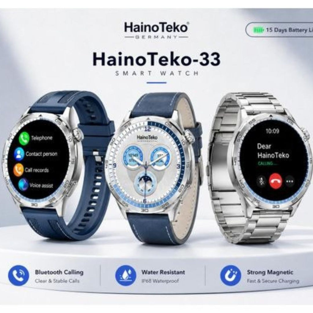 HainoTeko-33 – Smartwatch AMOLED  avec Appels Bluetooth et  15 Jours d’Autonomie