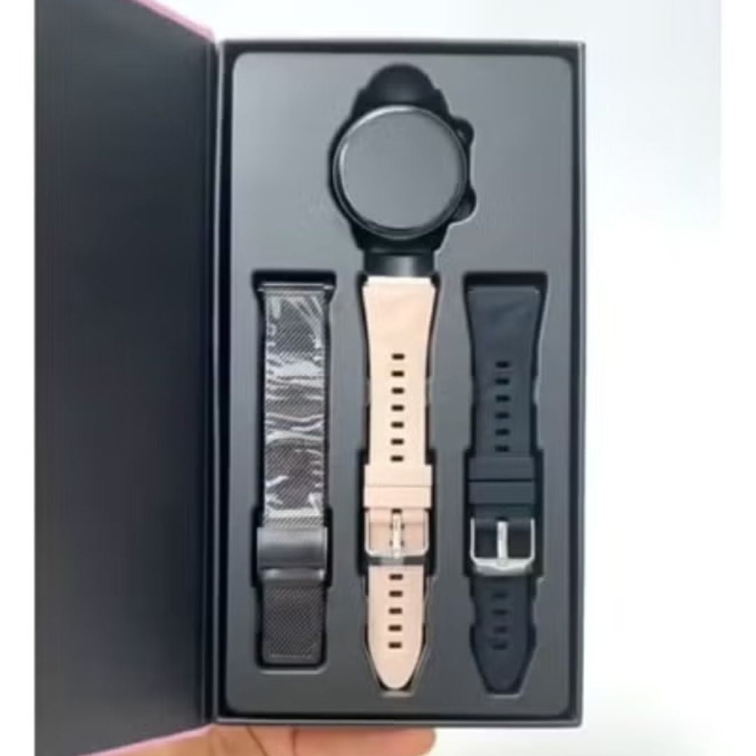 G20 Mini – Montre Connectée Femme AMOLED avec Appels Bluetooth & 3 Bracelets Inclus