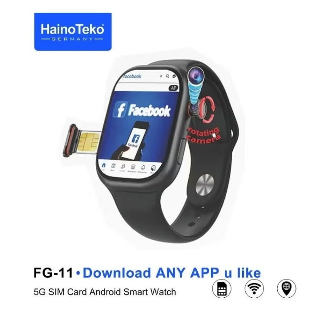 HainoTeko FG-11 - Smartphone de Poignet Android 5G avec Caméra Rotative,GPS et  4 Go + 64 Go