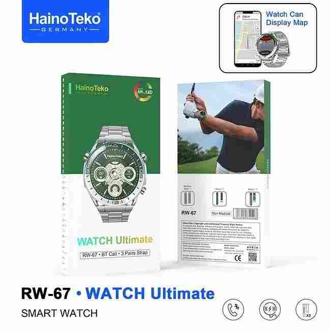 HainoTeko RW-67 Watch Ultimate – Smartwatch AMOLED , GPS , NFC , أوقات الصلاة