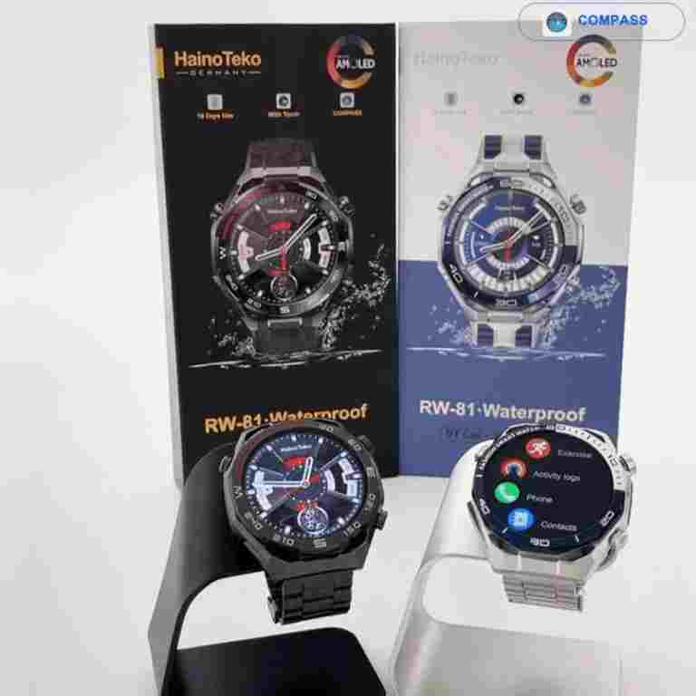 HainoTeko RW-81 – Smartwatch AMOLED 1.53" , Appels Bluetooth, 3 Bracelets Inclus