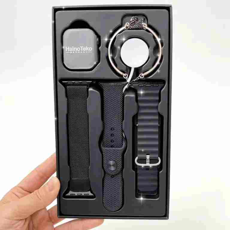 HainoTeko SQ-16 Mini – Smartwatch AMOLED , Appels Bluetooth , 3 Bracelets + Gourmette