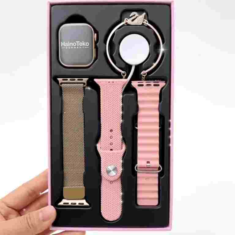 HainoTeko SQ-16 Mini – Smartwatch AMOLED , Appels Bluetooth , 3 Bracelets + Gourmette