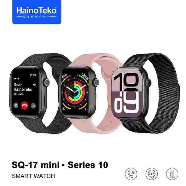 HainoTeko SQ-17 Mini – Smartwatch AMOLED , Appels Bluetooth , 3 Bracelets Inclus