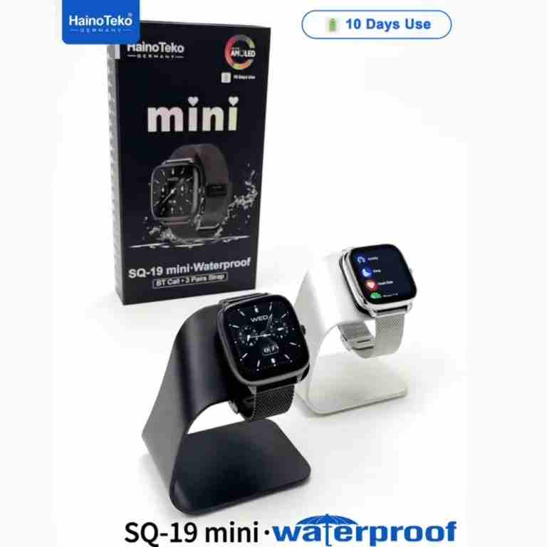 HainoTeko SQ-19 Mini – Smartwatch Bluetooth ,  Écran 1.72" , 3 Bracelets Inclus