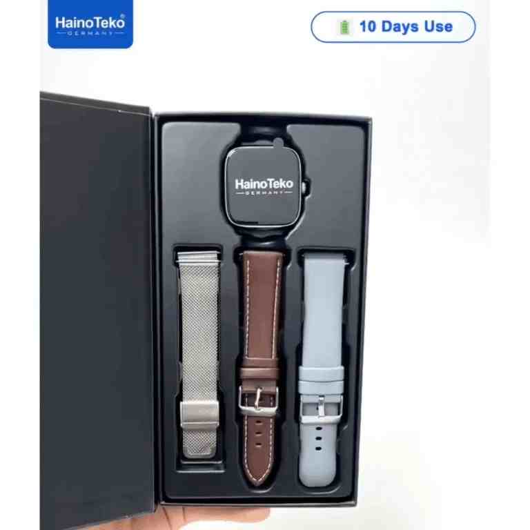 HainoTeko SQ-19 Mini – Smartwatch Bluetooth ,  Écran 1.72" , 3 Bracelets Inclus