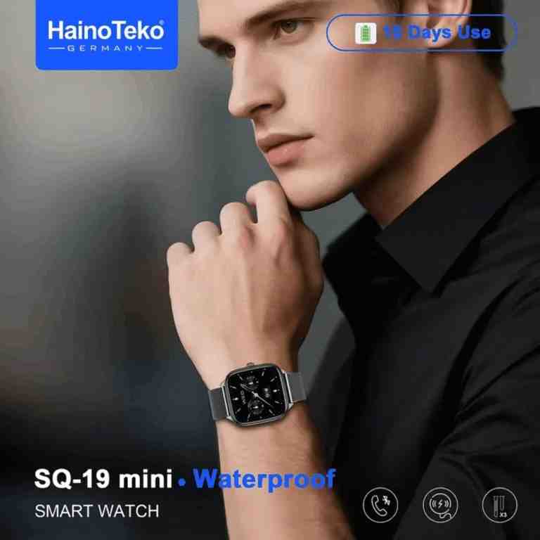 HainoTeko SQ-19 Mini – Smartwatch Bluetooth ,  Écran 1.72" , 3 Bracelets Inclus