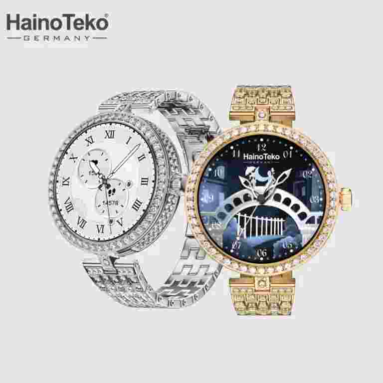 HainoTeko RW-51 – Smartwatch Femme AMOLED , Appels Bluetooth , Charge Sans Fil