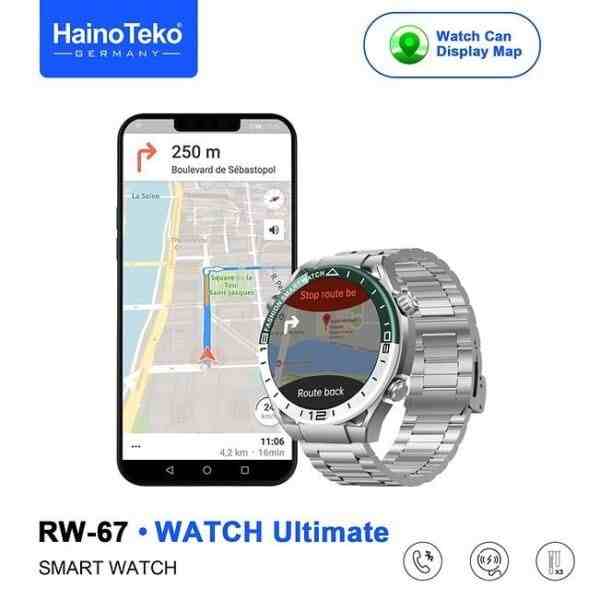 HainoTeko RW-67 Watch Ultimate – Smartwatch AMOLED , GPS , NFC , أوقات الصلاة