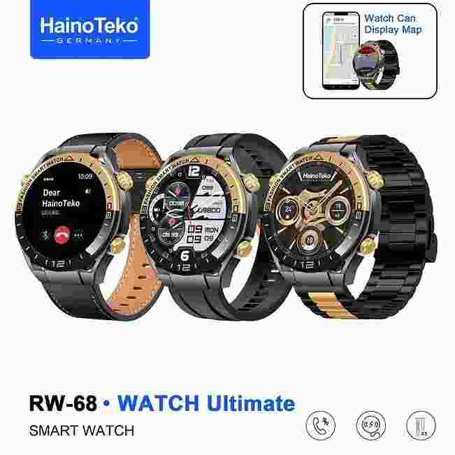 HainoTeko RW-68 Watch Ultimate – Smartwatch AMOLED ,GPS, Appels Bluetooth ,أوقات الصلاة