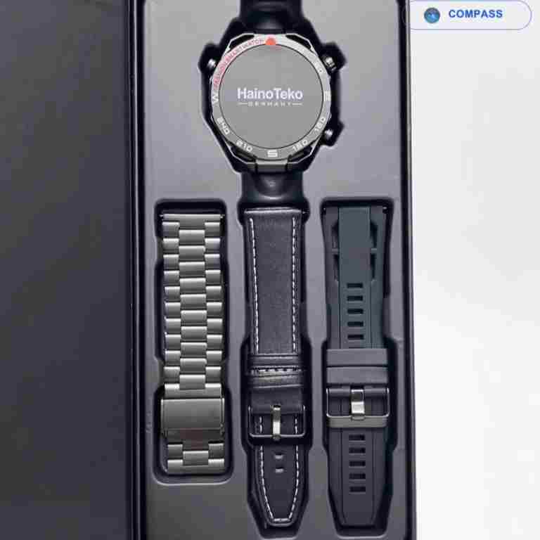 HainoTeko RW-81 – Smartwatch AMOLED 1.53" , Appels Bluetooth, 3 Bracelets Inclus