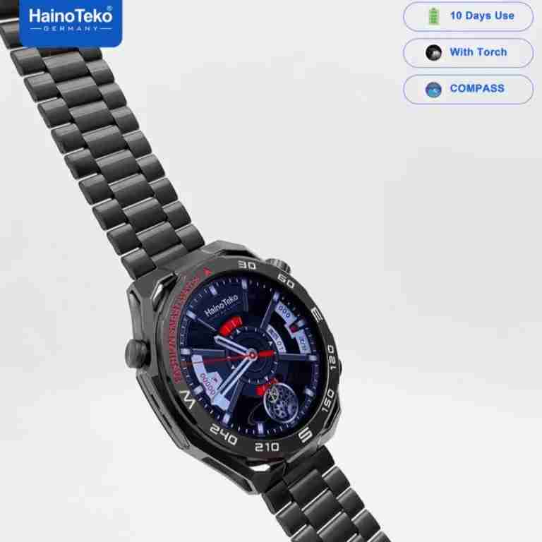 HainoTeko RW-81 – Smartwatch AMOLED 1.53" , Appels Bluetooth, 3 Bracelets Inclus