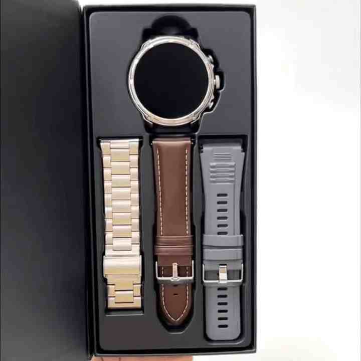 HainoTeko RW-60 Max – Smartwatch AMOLED Grand Écran ,  Lampe Torche , 3 Bracelets