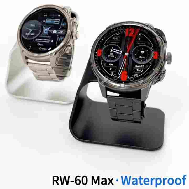 HainoTeko RW-60 Max – Smartwatch AMOLED Grand Écran ,  Lampe Torche , 3 Bracelets