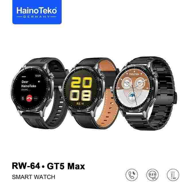 HainoTeko RW-64 (GT5 MAX) – Smart Watch AMOLED HD , 3 Bracelets , NFC, GPS
