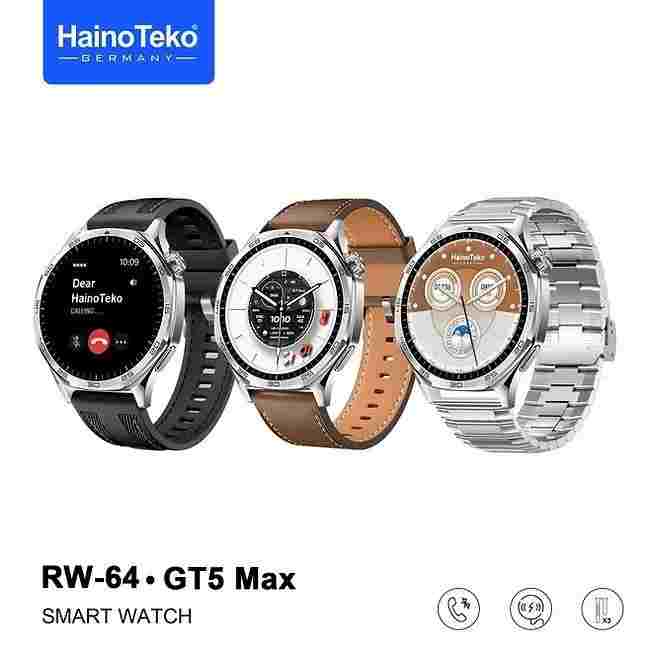 HainoTeko RW-64 (GT5 MAX) – Smart Watch AMOLED HD , 3 Bracelets , NFC, GPS
