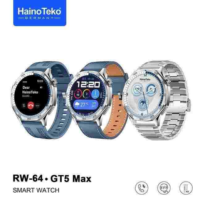 HainoTeko RW-64 (GT5 MAX) – Smart Watch AMOLED HD , 3 Bracelets , NFC, GPS