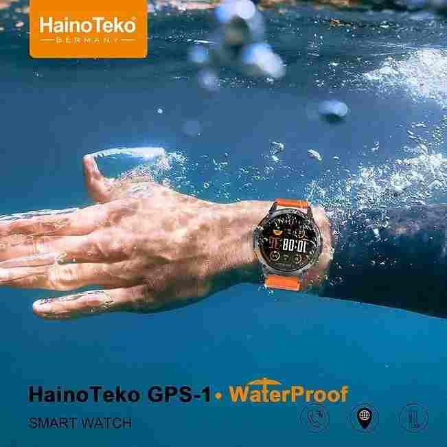 HainoTeko GPS-1 – Smart Watch Sportive AMOLED , GPS Intégré , Lampe Torche , 3 Bracelets