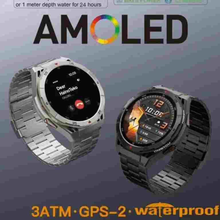 HainoTeko GPS-2 – Smart Watch AMOLED 1,43", GPS Intégré , Appels Bluetooth,3 Bracelets