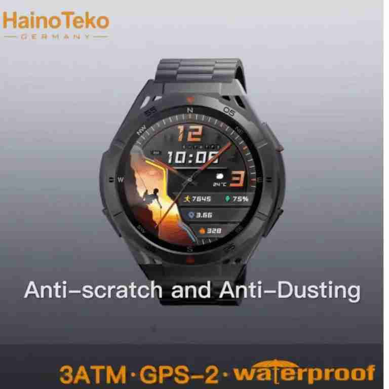 HainoTeko GPS-2 – Smart Watch AMOLED 1,43", GPS Intégré , Appels Bluetooth,3 Bracelets