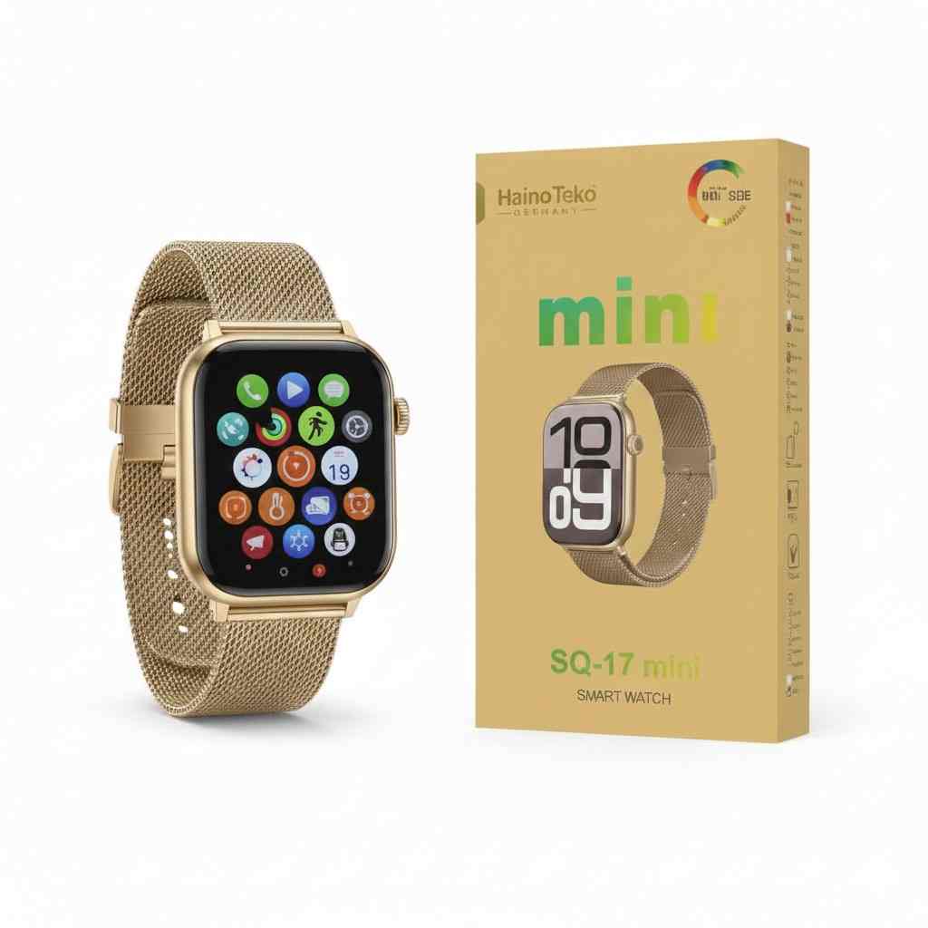HainoTeko SQ-17 Mini – Smartwatch AMOLED , Appels Bluetooth , 3 Bracelets Inclus