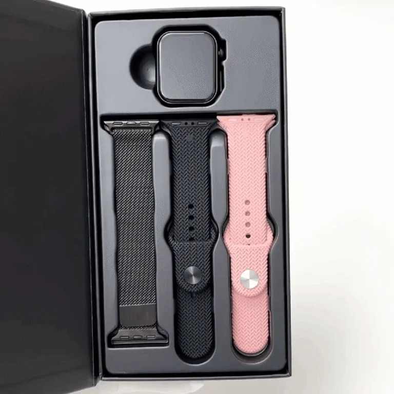 HainoTeko SQ-17 Mini – Smartwatch AMOLED , Appels Bluetooth , 3 Bracelets Inclus
