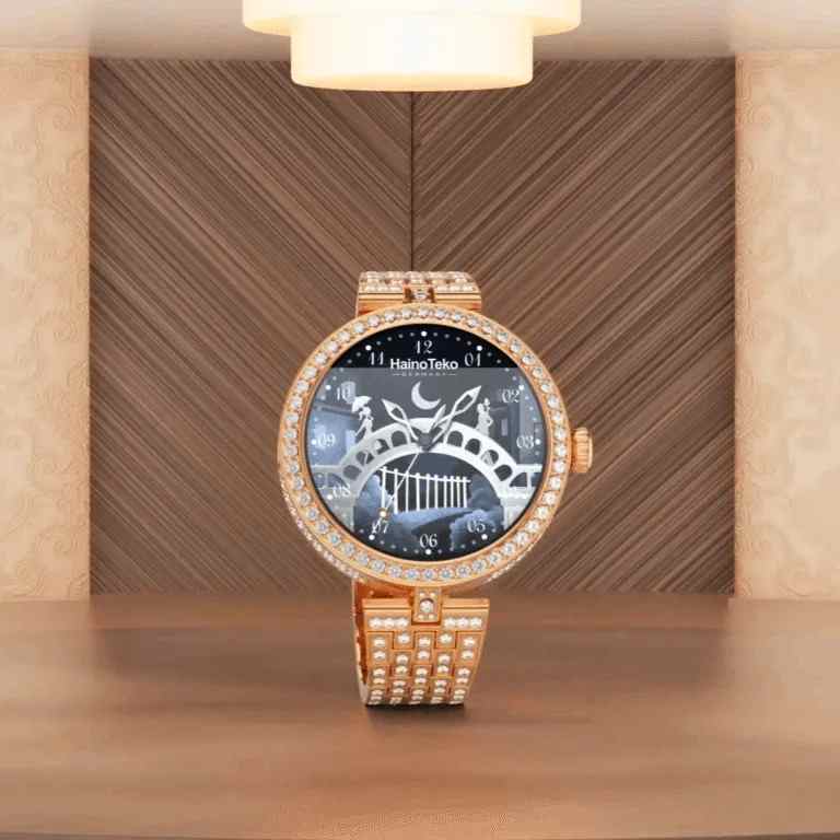 HainoTeko RW-51 – Smartwatch Femme AMOLED , Appels Bluetooth , Charge Sans Fil