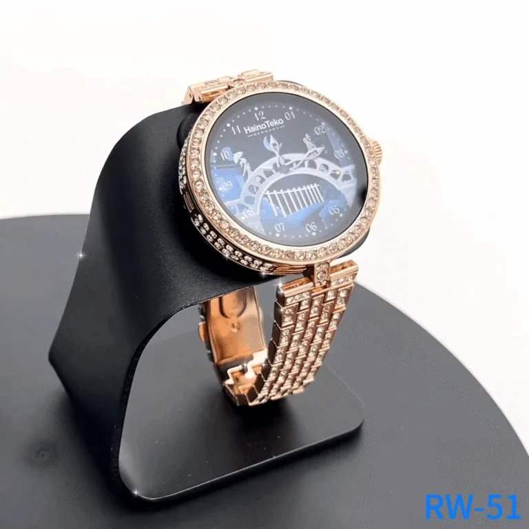 HainoTeko RW-51 – Smartwatch Femme AMOLED , Appels Bluetooth , Charge Sans Fil