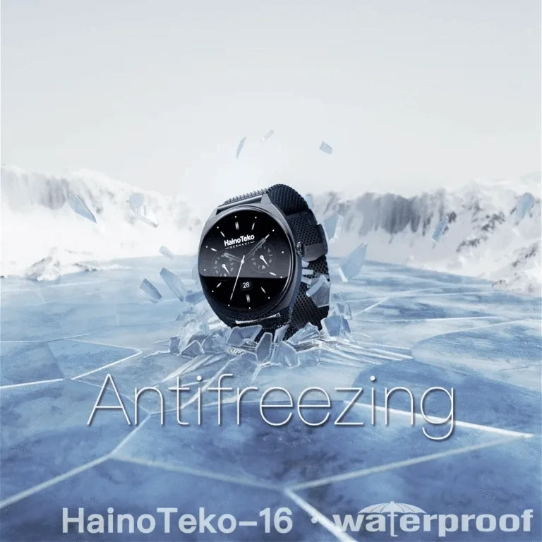 HainoTeko-16 Waterproof – Smart Watch AMOLED Ultra Fine avec Appels Bluetooth