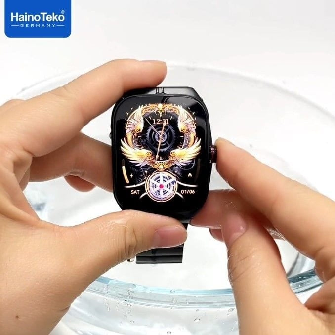 HainoTeko-7 – Smart Watch Étanche avec Écran AMOLED & Verre Courbé