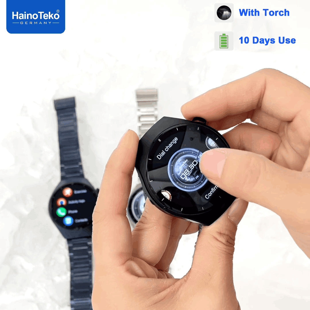 HainoTeko RW-75 (Watch 5) – Smart Watch AMOLED avec Appels Bluetooth et 10 jours d'Autonomie