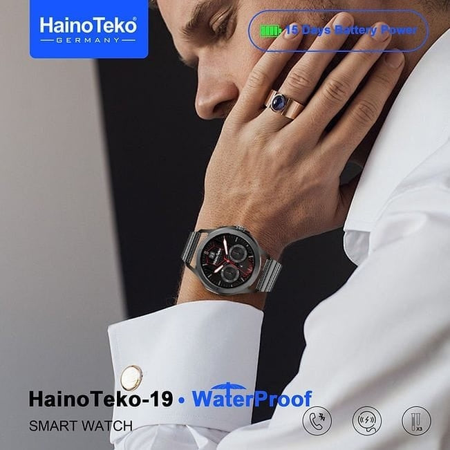 HainoTeko-19 Waterproof – Smart Watch AMOLED avec 15 Jours d’Autonomie