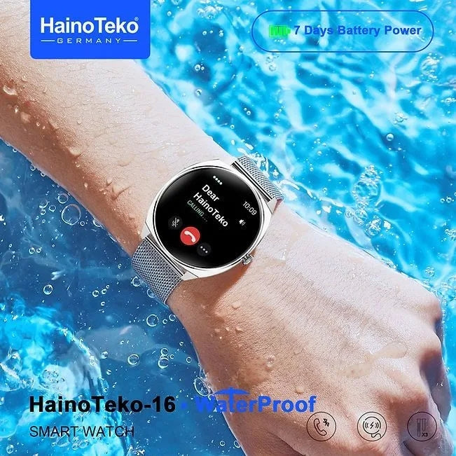 HainoTeko-16 Waterproof – Smart Watch AMOLED Ultra Fine avec Appels Bluetooth
