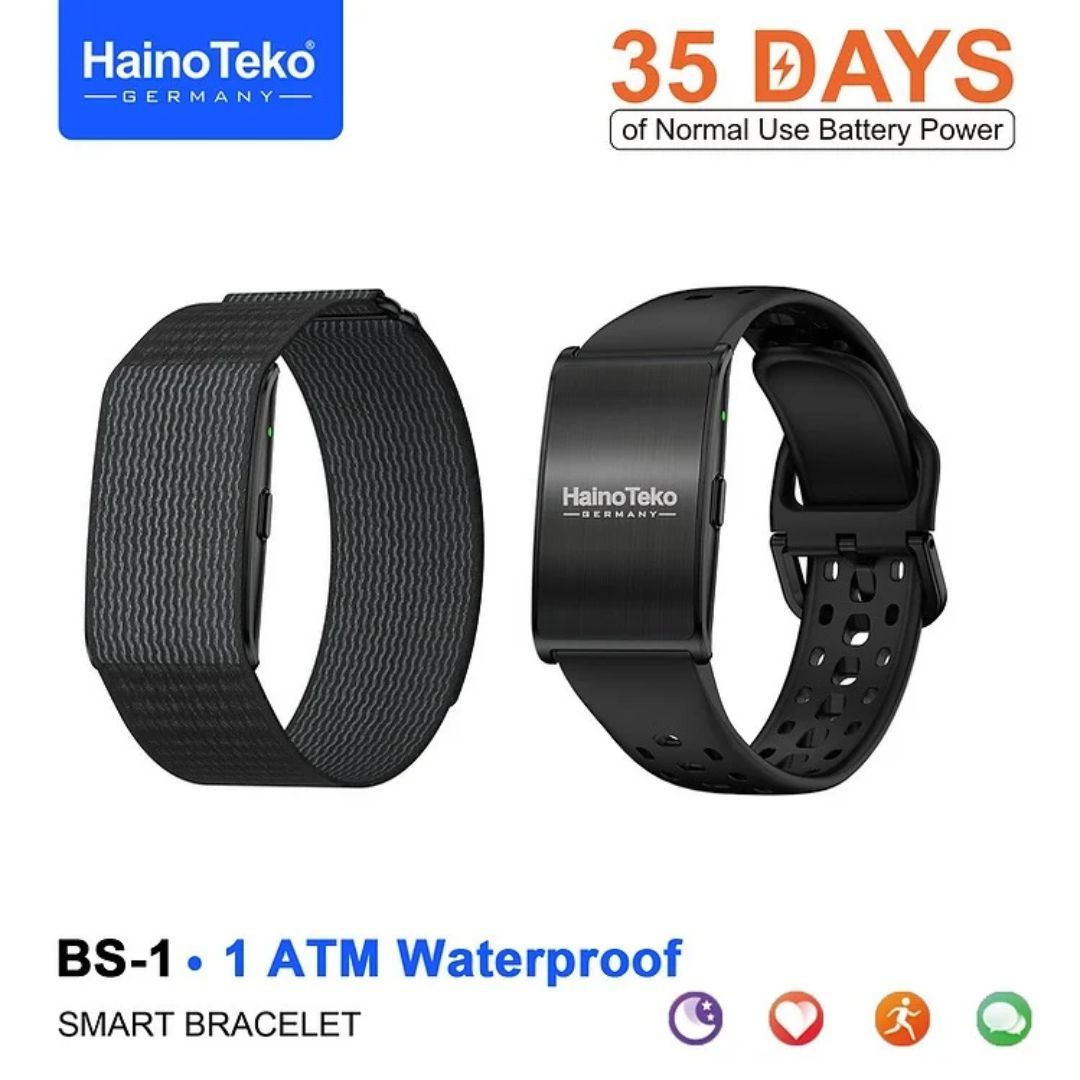 HainoTeko BS-1 – Bracelet Connecté avec 2 Bracelets et Autonomie jusqu’à 35 Jours