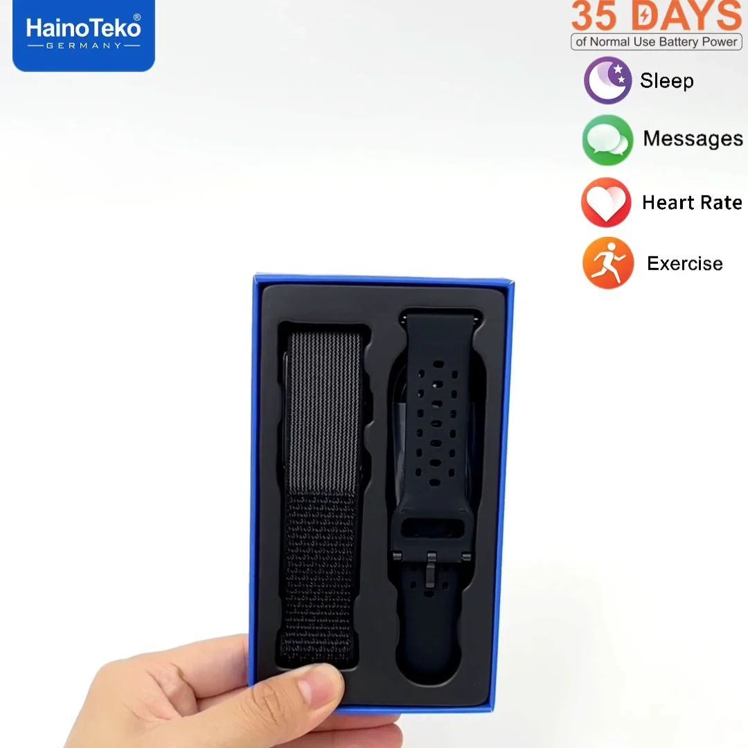 HainoTeko BS-1 – Bracelet Connecté avec 2 Bracelets et Autonomie jusqu’à 35 Jours
