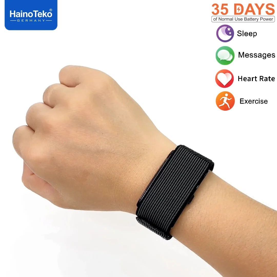 HainoTeko BS-1 – Bracelet Connecté avec 2 Bracelets et Autonomie jusqu’à 35 Jours