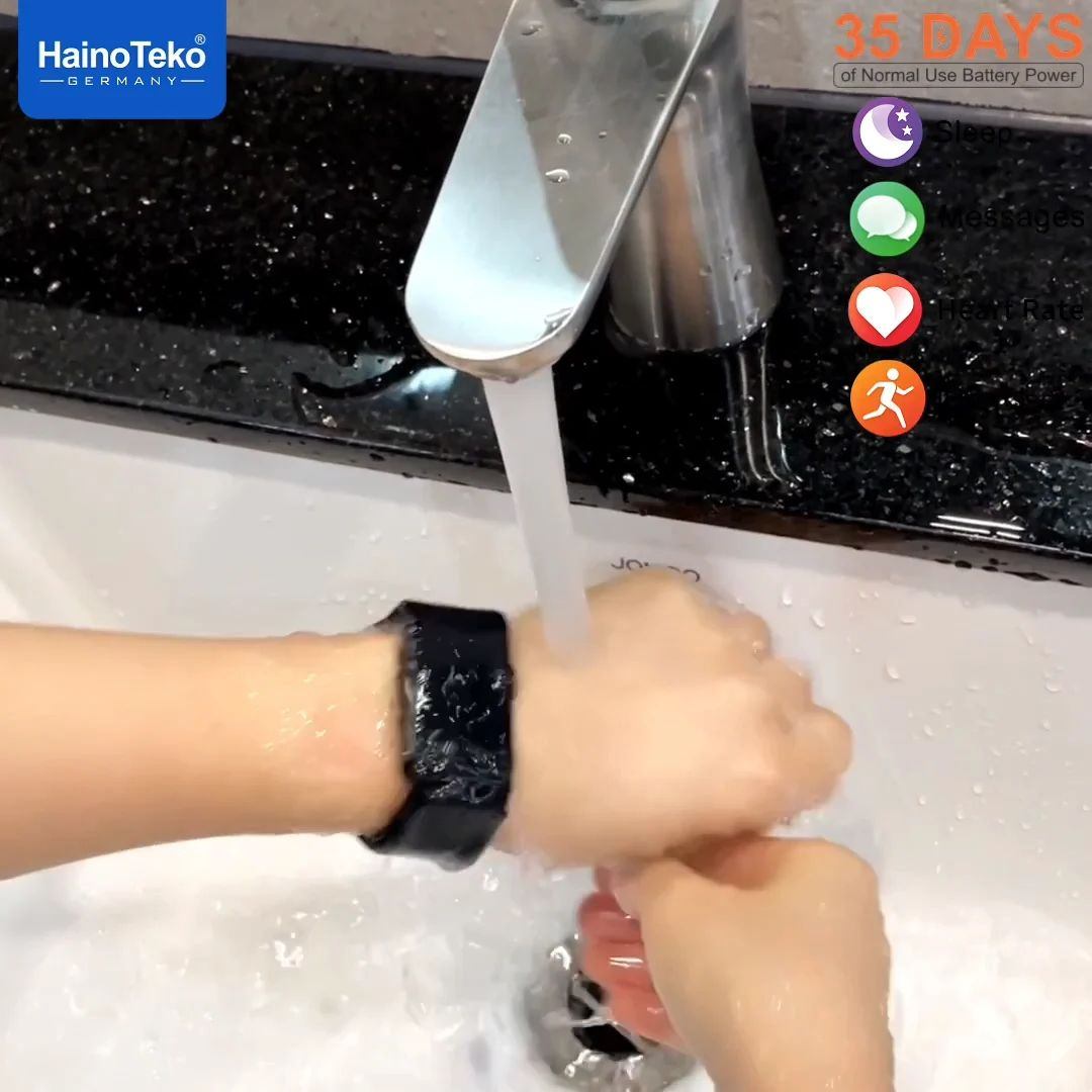 HainoTeko BS-1 – Bracelet Connecté avec 2 Bracelets et Autonomie jusqu’à 35 Jours