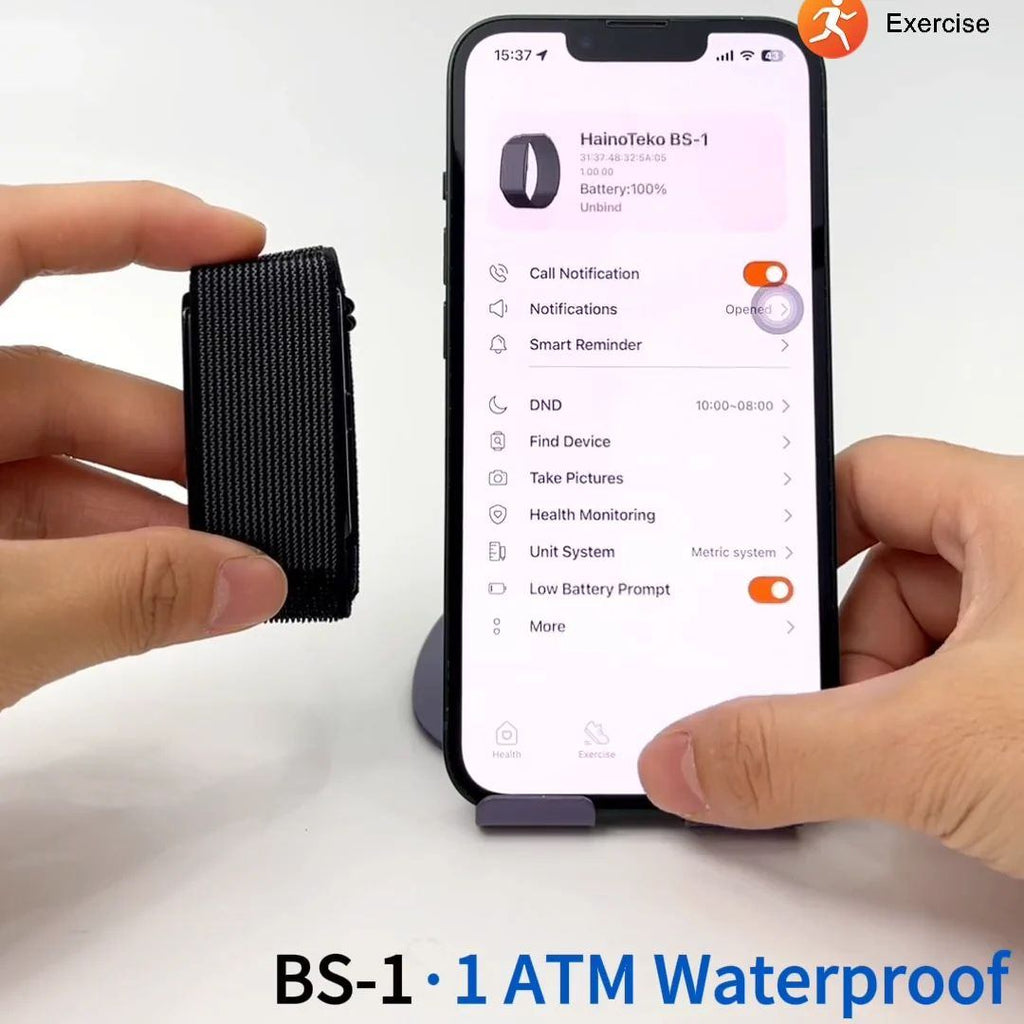 HainoTeko BS-1 – Bracelet Connecté avec 2 Bracelets et Autonomie jusqu’à 35 Jours