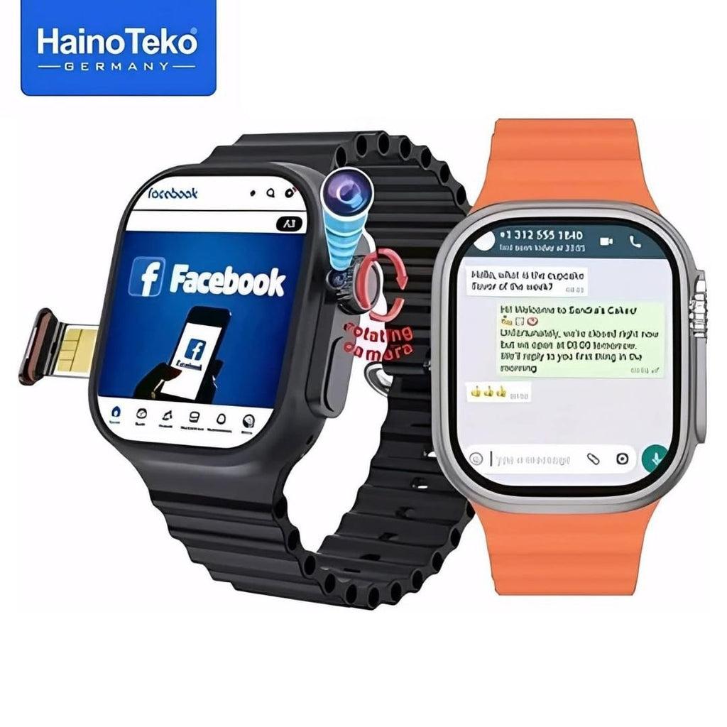 HainoTeko FG-10 – Smartwatch Android 5G avec Écran AMOLED 2,2", Carte SIM, GPS, Wi-Fi & Caméra Rotative 12 MP